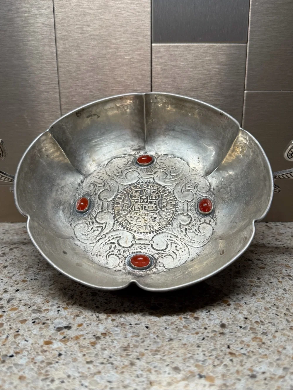 Vintage Alpaca Silver Spanish Colonial Bowl
